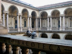 Внутренний дворик музея Брера. Милан. Италия. Внутренний дворик музея Брера. Милан. Италия.