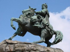 Памятник Богдану Хмельницкому на Софийской площади. Киев. Украина 